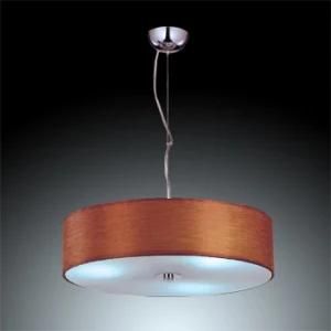 Modern Pendant Lamp with Red Brown Fabric Shade (XY MV024-3BR)