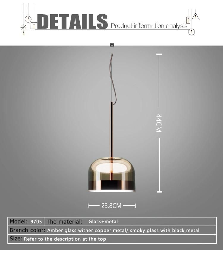 Hot Sale Creative Indoor Decorative Modern Glass Pendant Light