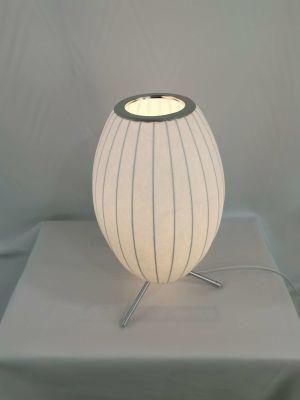 Wholesale Custom Modern Style Silk Lampshade Oval Room Living Room Bedside Table Lamp