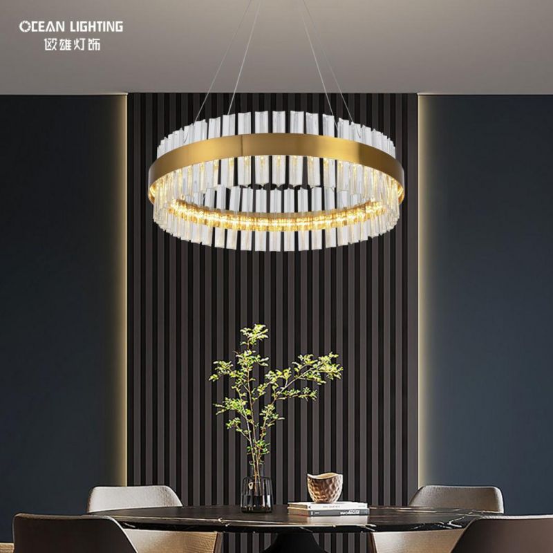 Modern Stainless Steel Glass Chandeliers for Hotel Home Restaurant Villa