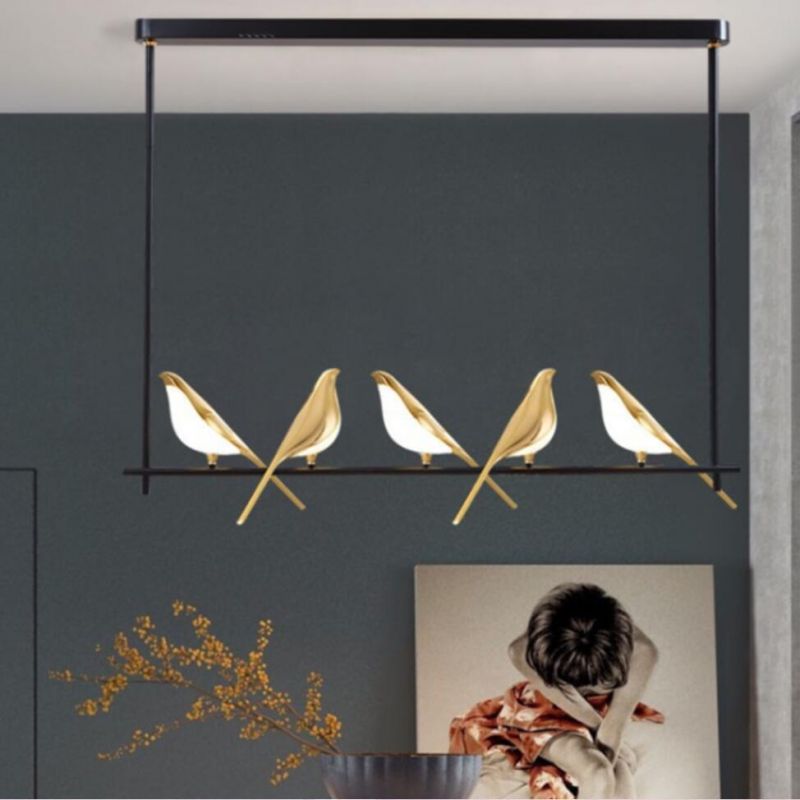 Postmodern Bird Pendant Light Loft Living Room Restaurant LED Luxury Lamp Art Gold Pendant Lamp (Wh-AP-177)