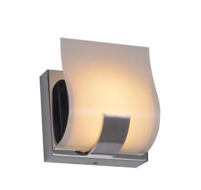 One Light G9 Vanity Wall Lamp with Opal White Panel