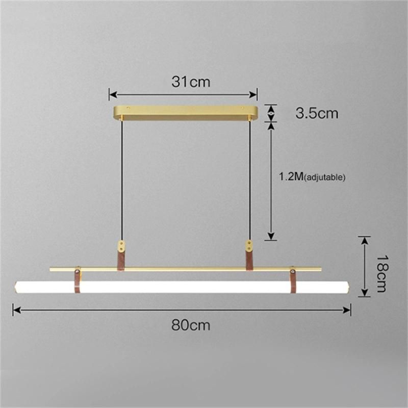 Nordic Dining Table Restaurant Hanging Lights Minimalist Dining Room LED Pendant Lights Modern Minimalist Tube Line Pendant Lamp