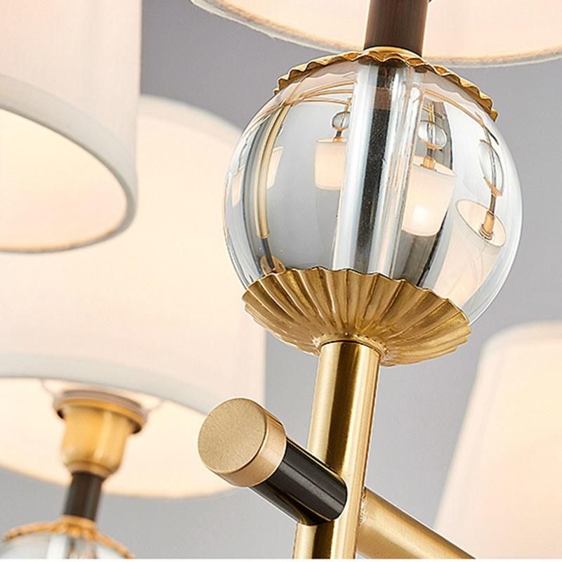 American Copper Living Room European Crystal Copper Bedroom Restaurant Simple Copper Chandelier Pendant Lighting
