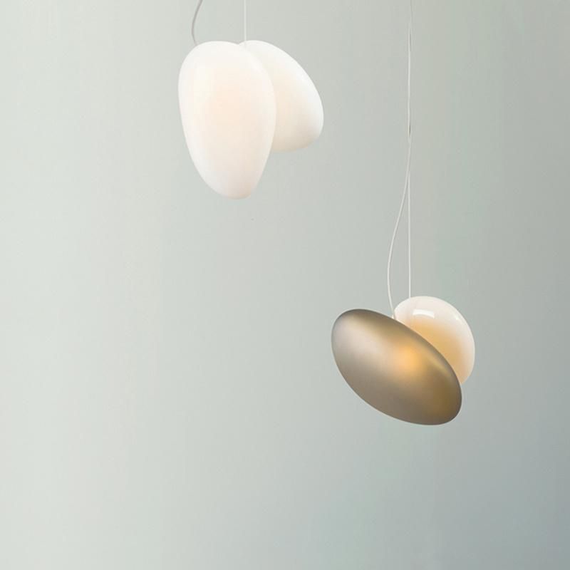 Nordic Postmodern Minimalist Cobblestone Chandelier Designer Creative Personality Bedroom Bedside Restaurant Glass Lamps Pendant Light