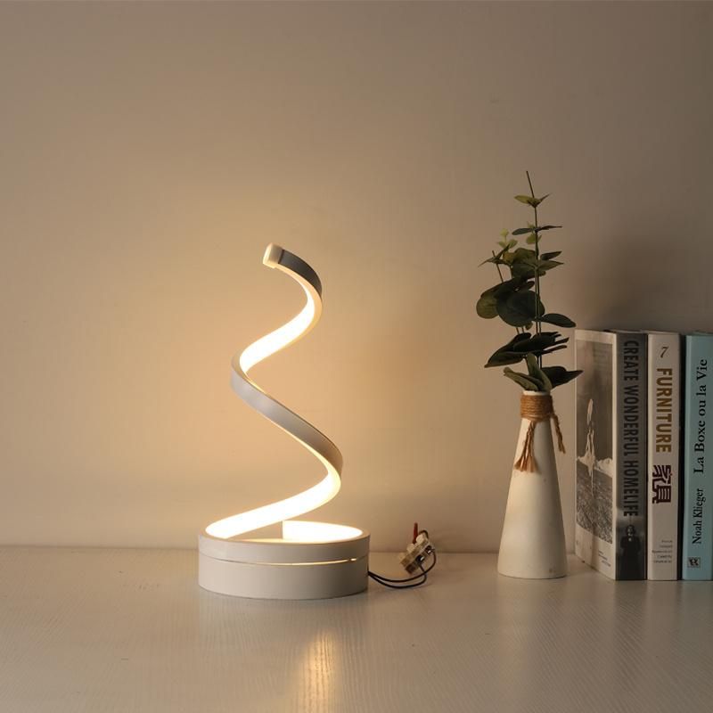 Art Design Zhongshan Supplier Simple Acrylic LED Table Light Bedroom