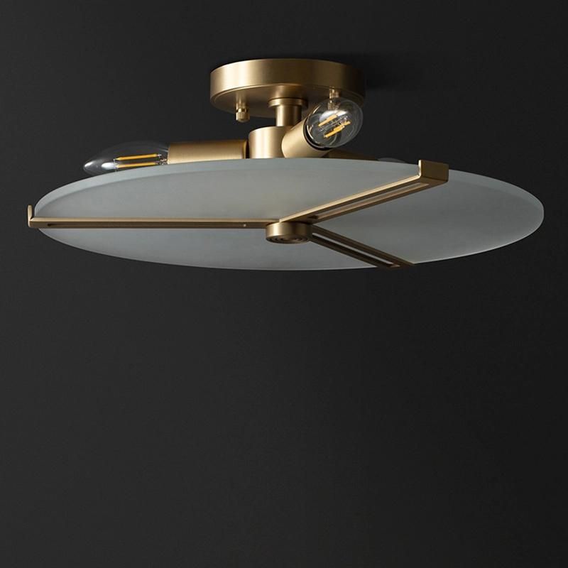 Nordic Ceiling Light Living Room and Bedroom Lamp Modern Simple Copper Glass Luxury Dining Room Light