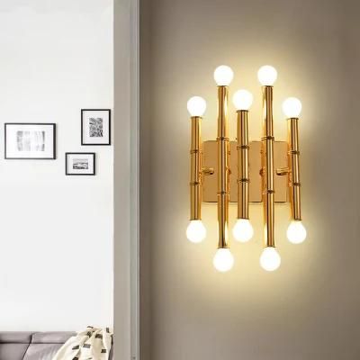 Gold Nordic Loft Villa Wall Lamp Art Creative Designer Meurice 10 Light Wall Sconce (WH-OR-183)