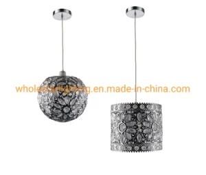 Metal Pendant Lamp with Acrylic or Crystal Beads, DIY Shade (WHP-722)