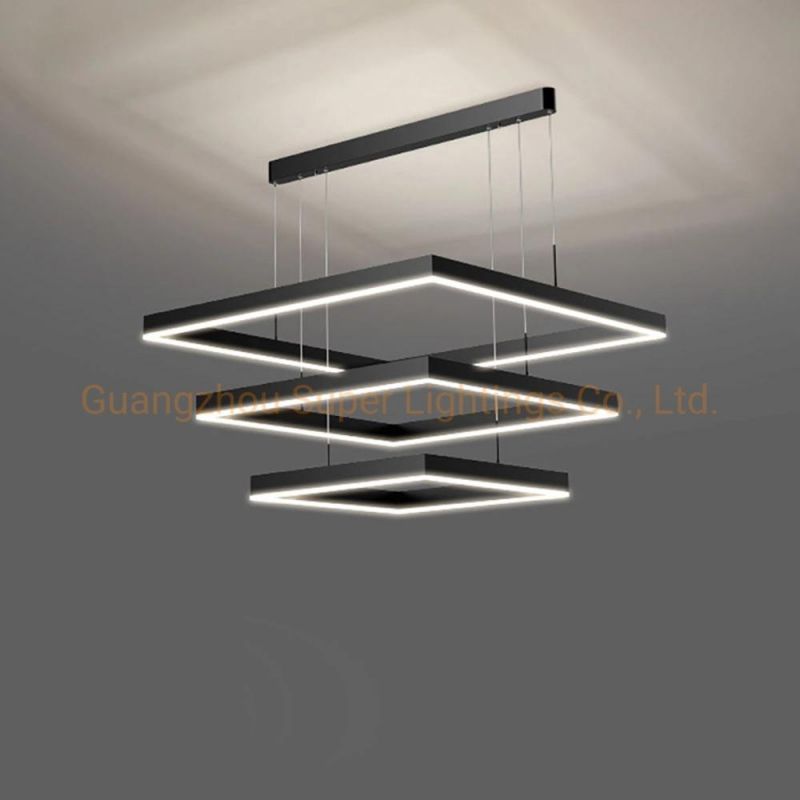 High Quality White Square Decorative Residential Coffee LED Ceiling Light