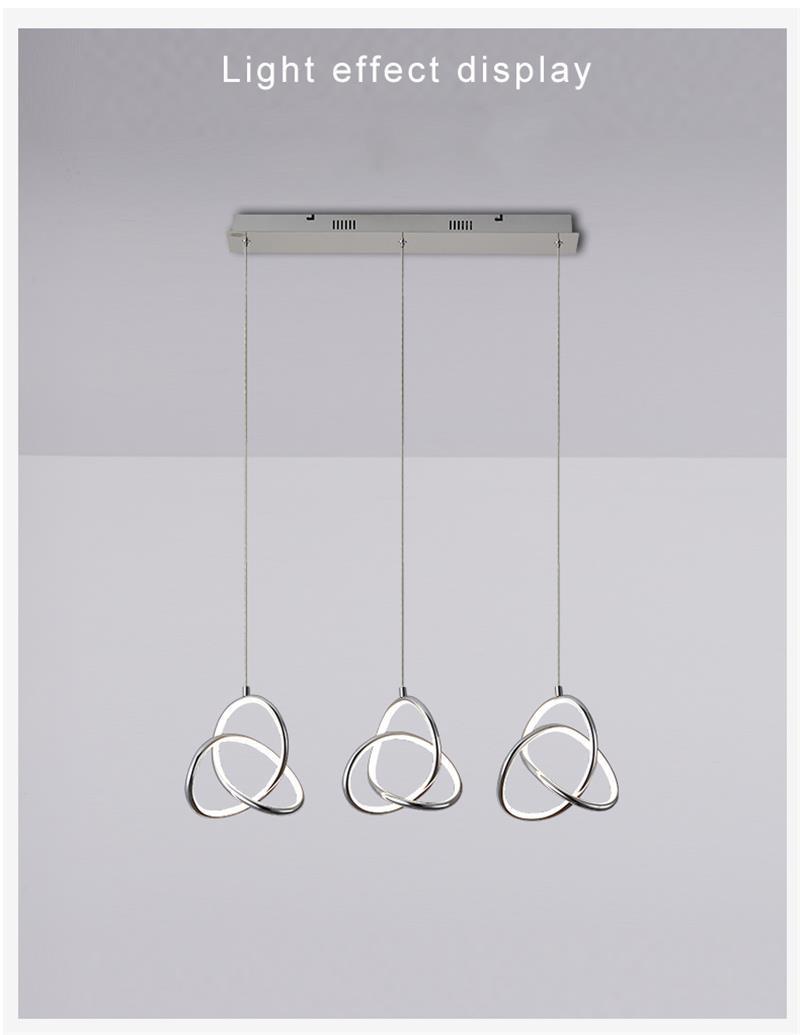 Modern Minimalist Living Room Hanging Ring LED Restaurant Bar Creative Chandelier