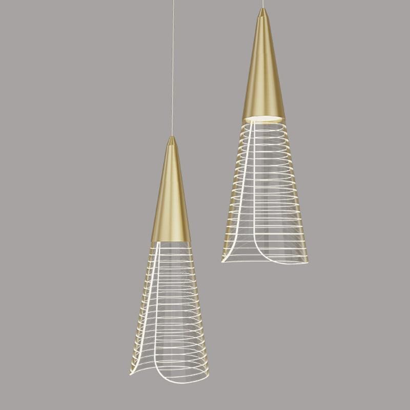 Creative Conical Chandelier Dining Room Bedroom Chandelier Pendant Lamp Light
