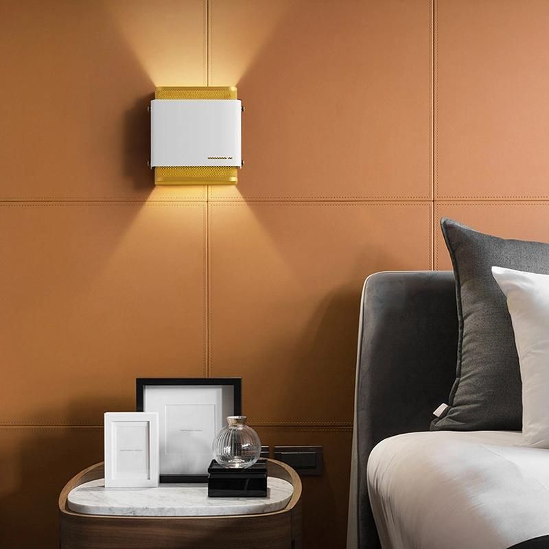 Living Room Corridor Creative Iron Mesh LED Bedside Light Cafe Wall Lamp