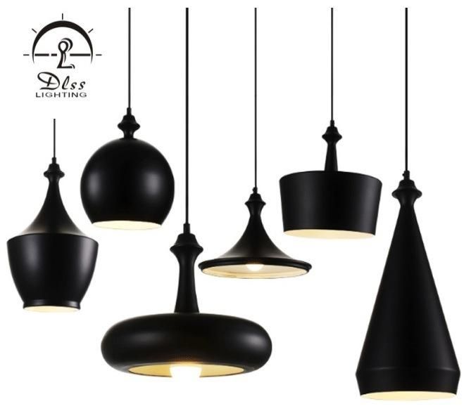 Modern Suspension Decorative Lamp Black Aluminum Pendant Light