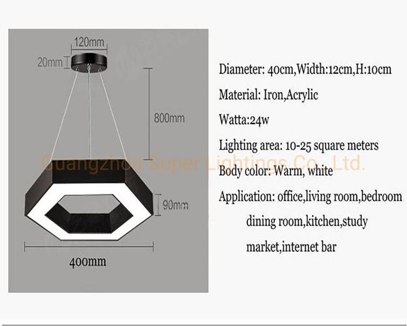 High Quality LED Lighting Rectangular Office Pendant Lamp