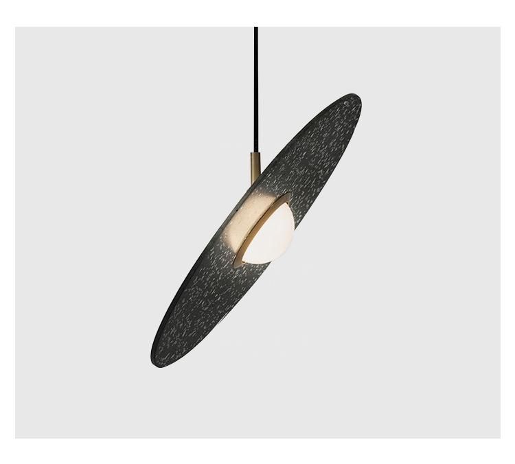 Nordic Round Pendant Light Creative Designer Bedroom Creative Terrazzo Restaurant Planet Terrazzo Pendant Lamp(Wh-Ap-128