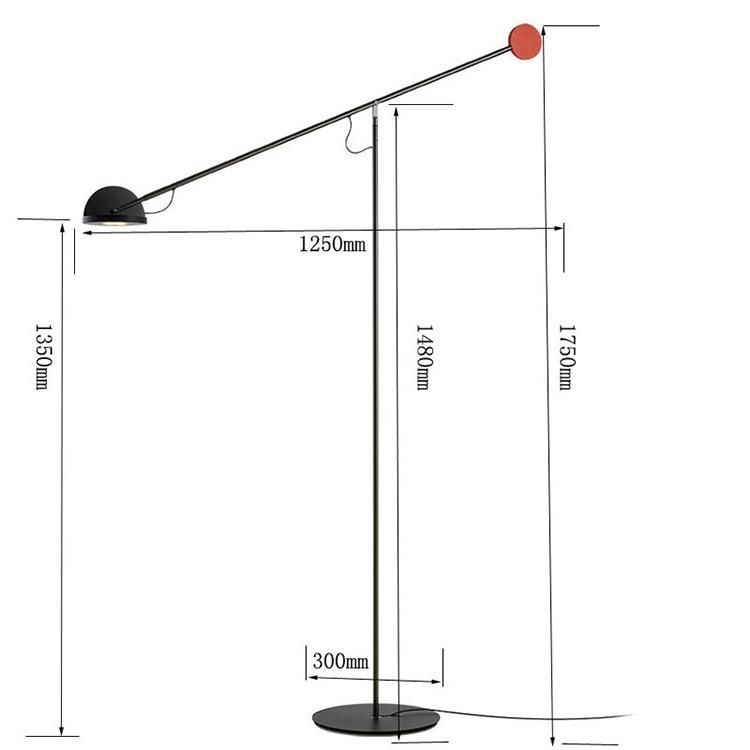 Nordic Creative 5W LED Floor Light Black with Long Arm up Down LED Floor Lamp (WH-MFL-153)