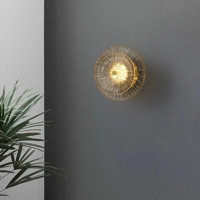 Modern Wall Lamp Creative Background Wall Glass Light Simple Bedroom Lighting