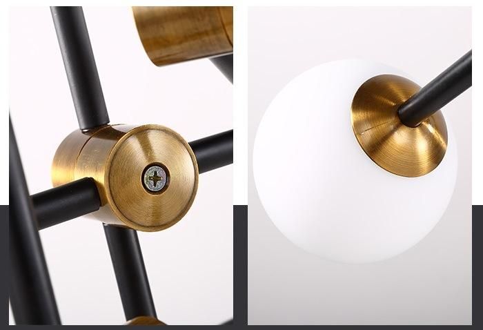 Dining Room Design Modern Metal Hanging Pendant Lamp with Glass