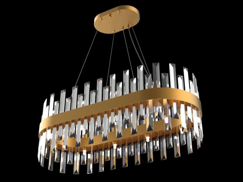 New Modern Nordic Home Decor Pendant Luxury Chandelier Light LED Ceiling Lamp for Rectangle Crystal Hanging Lighting Fixtures Restaurant Bar Home Hotel