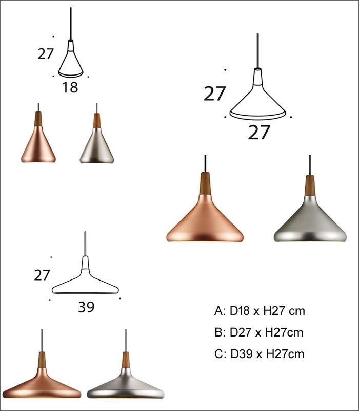 Kitchen Bar 1 Light Mini Modern Hanging Pendant Light with Brushed Nickel / Rose Brass Metal Shade