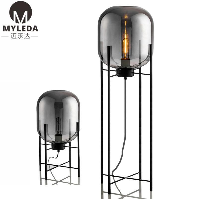 Modern Carbon Steel Glass Home Table Light