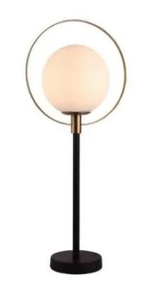 Modern Glass Table Light with Gold Iron Frame for Bedroom (T-180402)
