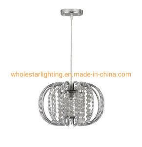 Pendant Lamp with Crystal or Acrylic Beads, DIY Shade (WHP-450)