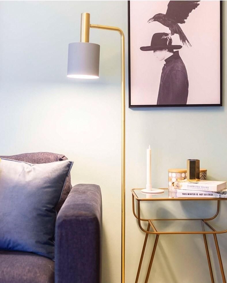 Light Luxury Floor Lamp in Northern Europe Living Room Bedroom Lamp Bedside Lamp Reading Table Lamp with Shelf