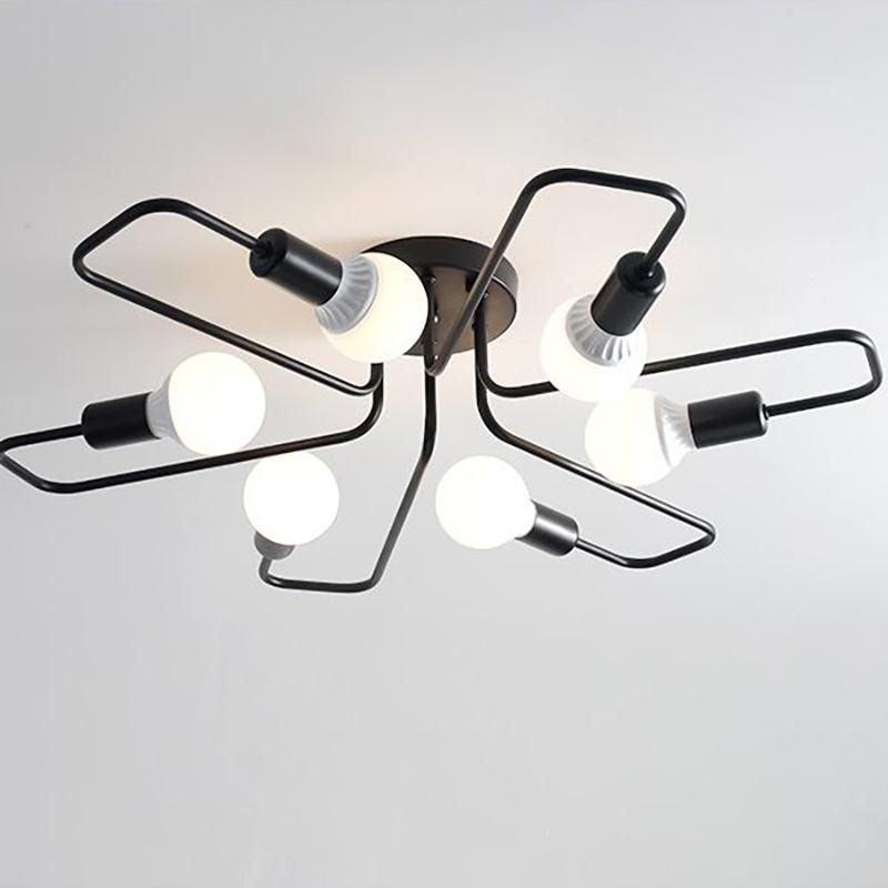 Living Room Chandelier Dining Ceiling Light Industrial Style Bedroom Lamps