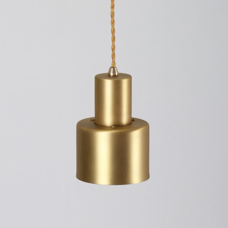 Modern Nordic Gold Metal Hanging Lamp Small Bedside Ceiling Pendant Lights for Bar Living Room Dining Room Restaurant Loft