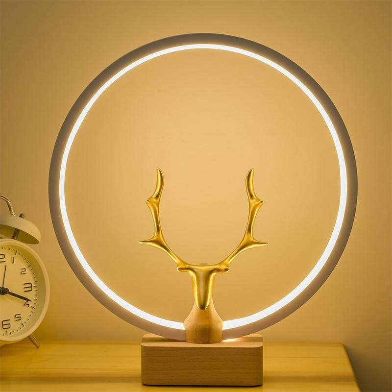 Modern Style Round Design Table Lamp Bedroom Bedside Nightstand Light