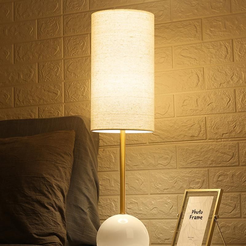Cylindrical Lampshape Ball Vintage Style Bedroom Bedside Nightstand Lamps Light
