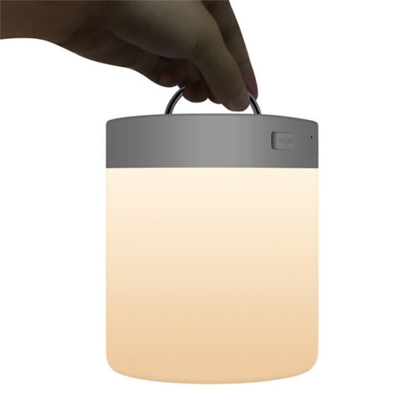 LED Smart Portable Bedside Table Lamp Color Night Light with Wireless Music Lighting