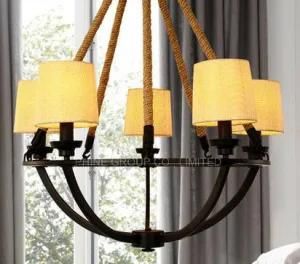 Modern Bedside Bar Decorative Chandelier for with Fabric Shade