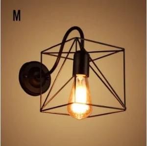 Iron Black Cage Wall Light for Decoration