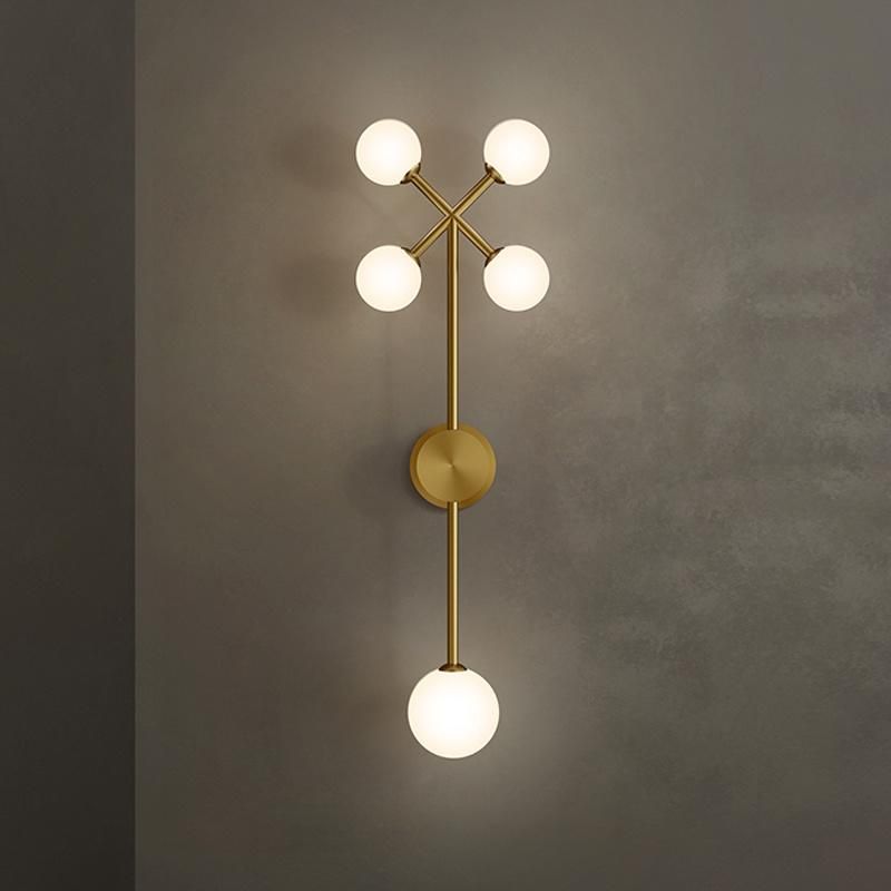 Copper Bedside Wall Lamp Bedroom Nordic Corridor Background Wall Creative Personality Lighting