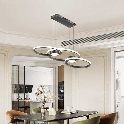 Modern Lighting Pendant Light LED Aluminum Black Color for Home Hanging Lamp