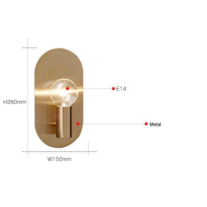 Home/Hotel Bedside Modern Brass Wall Sconce Wall Light