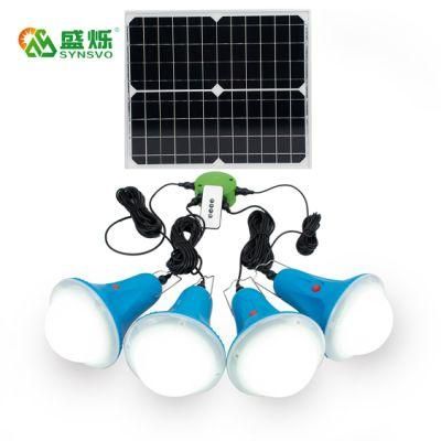 Portable Small Solar Light System Green Lighting Kit, Solar Panel System for Home Outdoor Camping