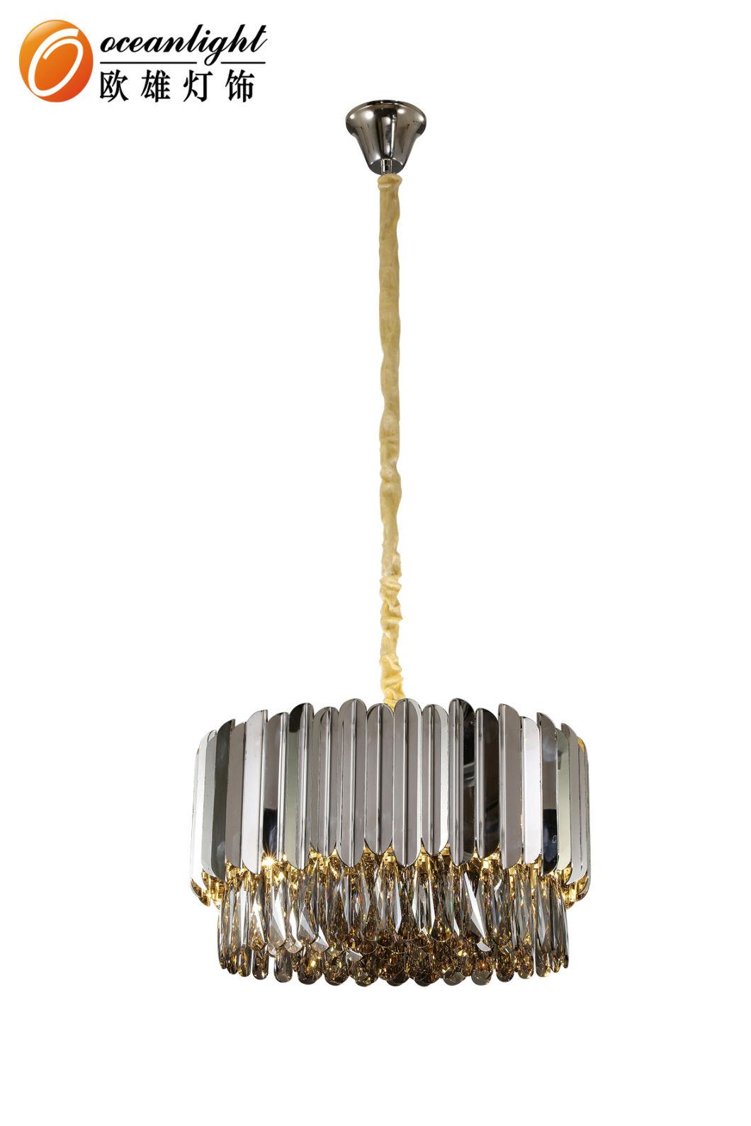 Grey Crystal Living Room Lobby Crystal Light Chandelier