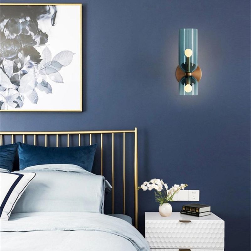 Bedroom Bedside Lamp Designer LED Wall Lamp Modern Simple Living Room Creative Glass Wall Llghts Fixtures