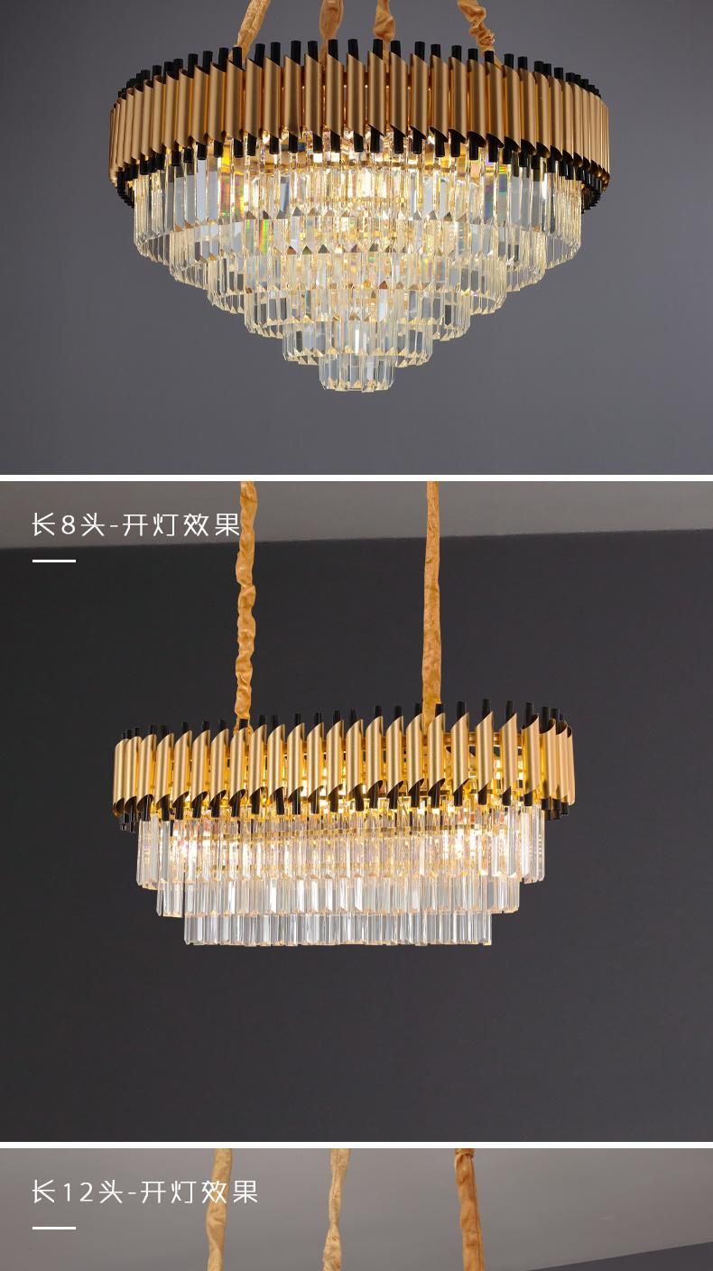 LED Modern Decorative Crystal Chandelier Ceiling Hotel Indoor Hanging Pendant Light