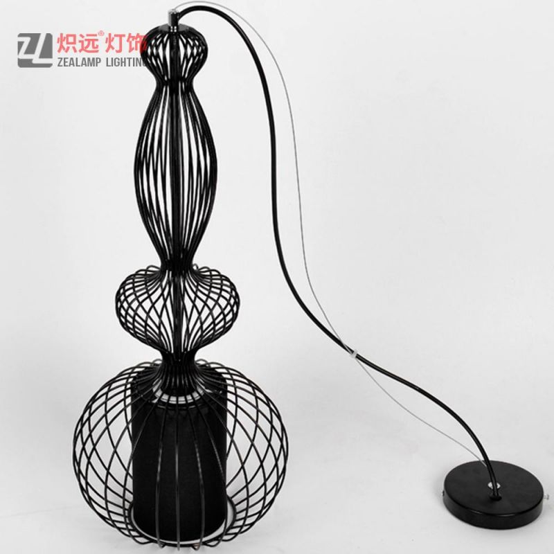 Decorative Office Lighting Black Metal Cage Pendant Lamp for Bar