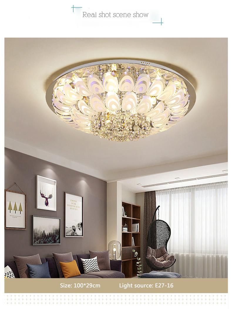 Guangzhou Modern Home Lighting Lamp Ceiling Decoration for Bedroom Acrylic LED E27 Ceiling Light