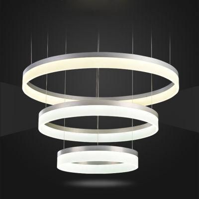Three Layer Round Circle Ring LED Acrylic Pendant Light