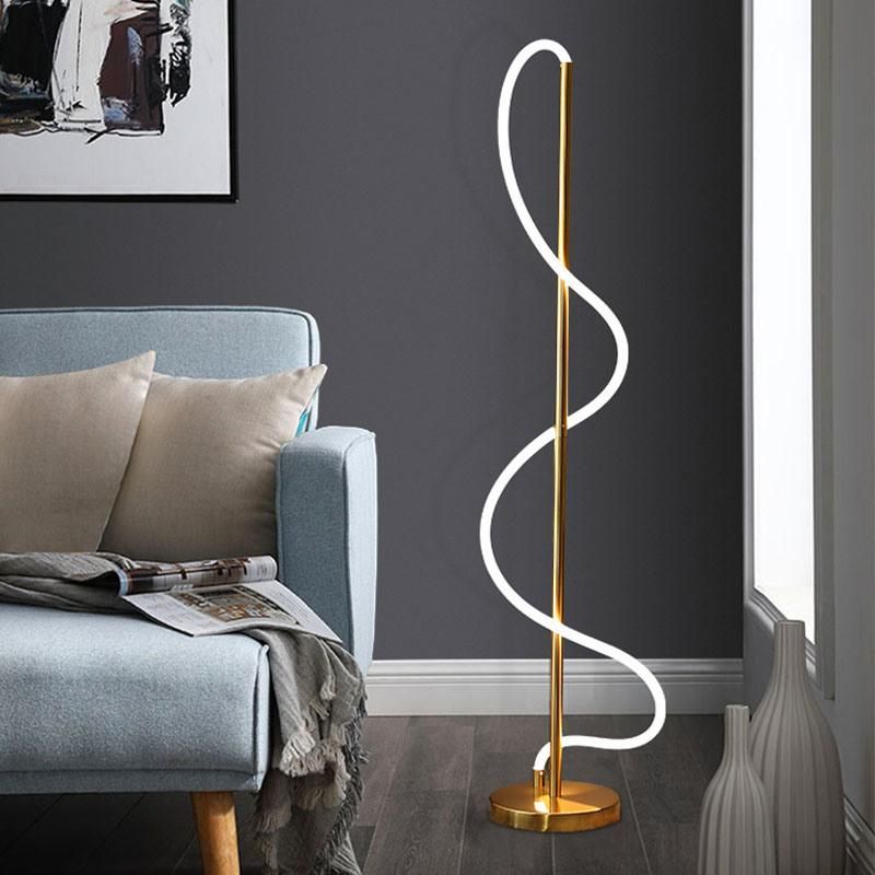 Floor Lamp Extremely Simple Light Luxury Modern Simple Creative Line Bedroom Living Room Floor Lamp (WH-MFL-103)
