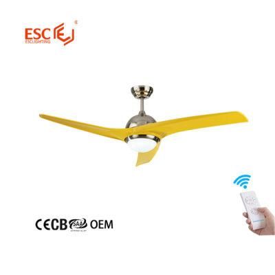 Wholesale Home Fan Remote Wall Control ABS Blades 3 Speed LED Ceiling Fan Light