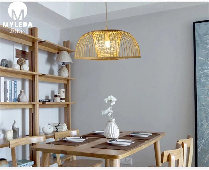 Wood Custom Made Hanging Lamp Hotel Project Chandelier
