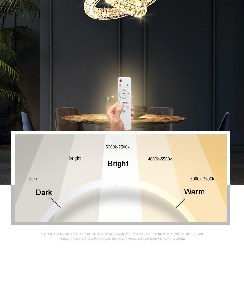 Modern Nordic Decorativekitchen Chandeliers and Pendants Dining Table Round Crystal Pendant Light Chandelier